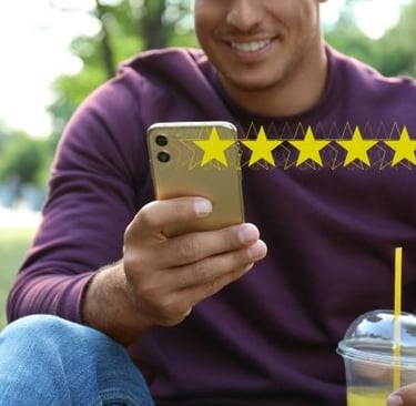 cliente satisfecho 5 estrellas