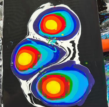 Open Cup Technique acrylique pouring