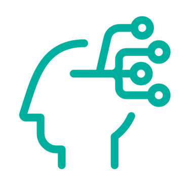 Vector graphic illustrating strategic AI consulting.