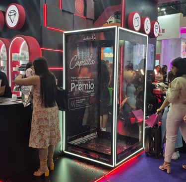 cabine de vento na Beauty Fair