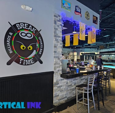 BreakTime Billiards logo printing