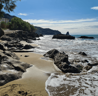 Black Rocks Agios Gordios Beach Corfu Villa Olivia Pentati