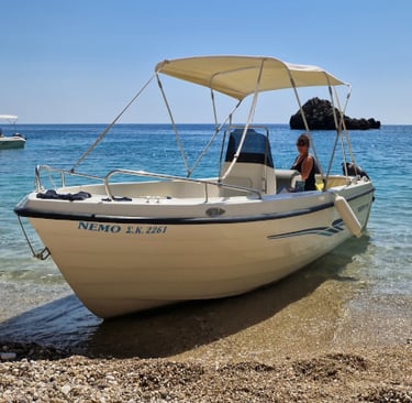 Capitano Boat rental Paleokastritsa Villa Olivia Corfu