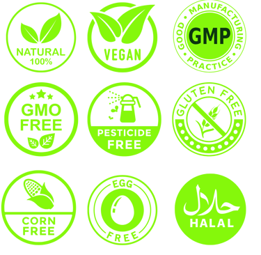 gluconomr natural vegan gmp gmo free corn pesticide gluten egg halal certified