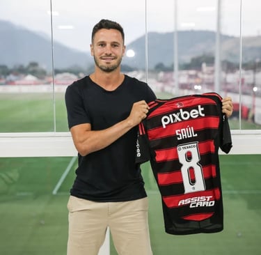Apresentação Saúl Ñiguez no Flamengo.