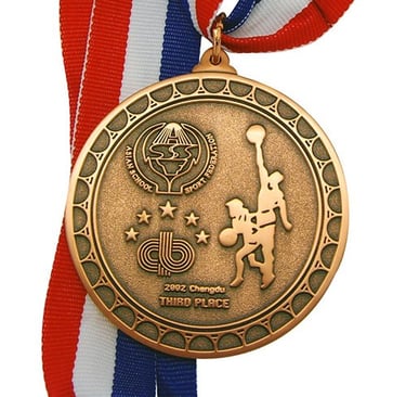 Custom basketball medals