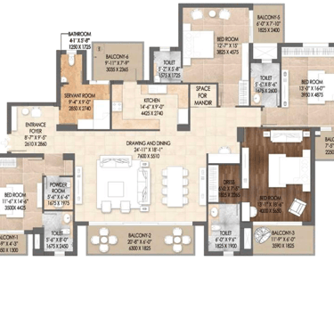 floor plan of hero homes mohali phase 3