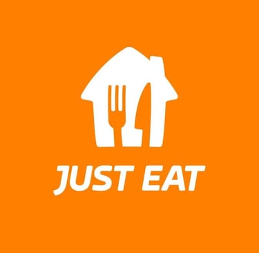 Logo Just Eat, plateforme de commande de repas en ligne