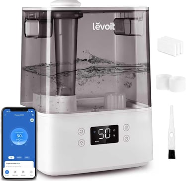 LEVOIT Smart Humidifiers for Bedroom Large Room Home,(6L) Cool Mist Top Fill Essential Oil Diffuser