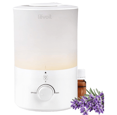 Levoit Humidifier and Diffuser, white model with a night light, 3L