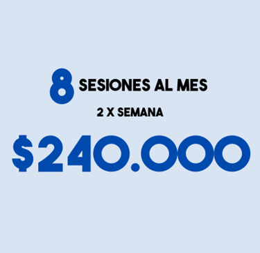 Plan de 8 sesiones al mes con personal trainer a domicilio.