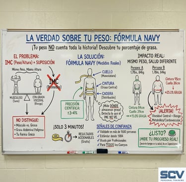 Explicacion diferencia entre IMC y Porcentage de grasa
