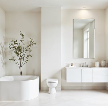 Salle de bain minimaliste dans le Douaisis