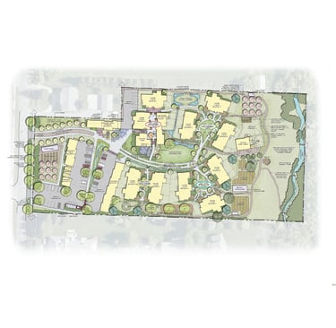 a plan of a residential development in a residential area