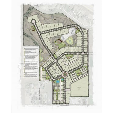 a plan for a residential development in a residential area