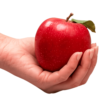 Comparison of High CRI 97 LED vs Standard CRI 80 showing color accuracy on red apples.