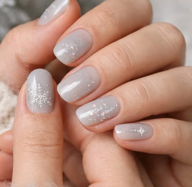 Nails by Kessa Knight. Subtle winter nail designs minimal romantic nail inspo