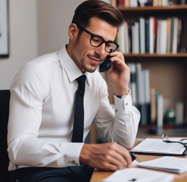 A friendly technician assisting a client with sputtering system details in a bright workshop.
