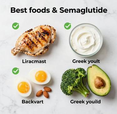 Best foods to eat while on semaglutide showing what helps weight loss with Yucca Health GLP-1