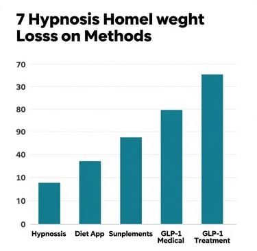Most effective weight loss programs ranked showing GLP-1 medical treatment beats weight loss hypnosi