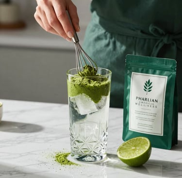 Premium ceremonial matcha slimming drink mix for daily metabolic boost