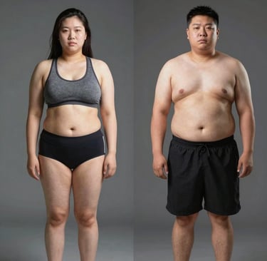 Extreme weight loss before and after showing safe transformation with Yucca Health GLP-1 medical sup