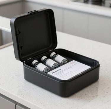 Compounded Semaglutide and Tirzepatide vials from licensed U.S. compounding pharmacies