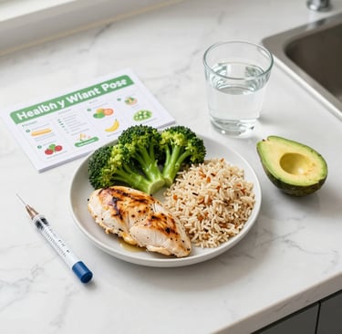 Top best foods for weight loss arranged to show fat loss diet options with Yucca Health GLP-1 suppor