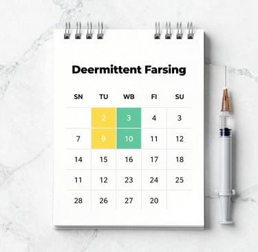 Intermittent fasting schedule showing how GLP-1 medical support creates weight loss success before a