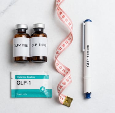 Weight loss products compared to GLP-1 medical treatment showing which deliver real before and after