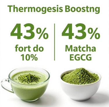 Matcha weight loss results science showing thermogenesis boost with Matcha Suri EGCG formula