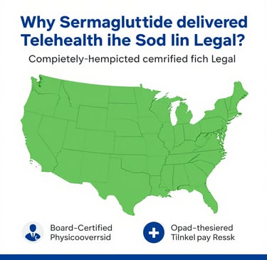 Safe legal way to get semaglutide delivered showing Yucca Health licensed US physician program