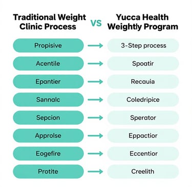 Telehealth weight loss program versus clinic showing online GLP-1 prescription USA advantage