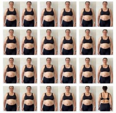 Monthly 3 month weight loss before and after progression from real patient on Yucca Health GLP-1 tre