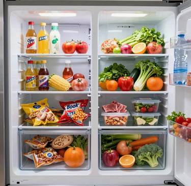 Kitchen transformation showing best foods to burn fat with easy weight loss meals and SkinnyRx GLP-1