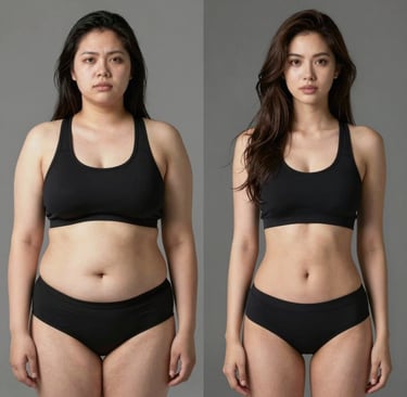 Semaglutide weight loss results before and after showing TMates GLP-1 transformation