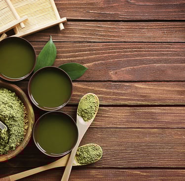 preparing green tea face toner