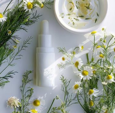 making roman chamomile face toner