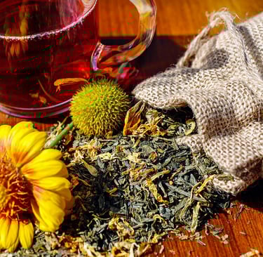 dried chamomile flowers