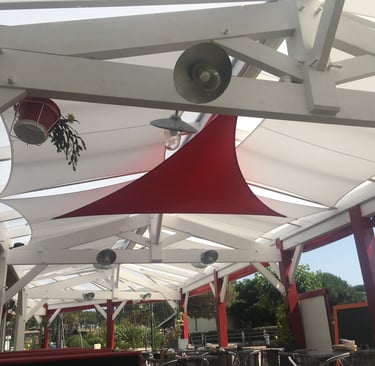 Voiles d'ombrage terrasse restaurant
