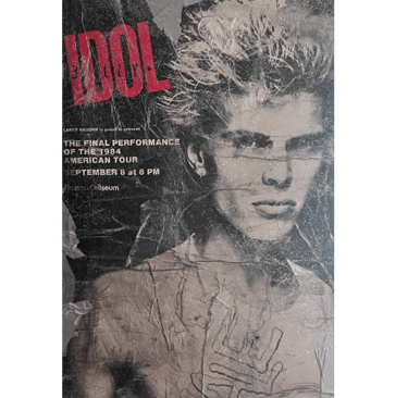 Billy Idol Official Rebel Tour 1984 Poster with Artwork by Frankie Cervantes