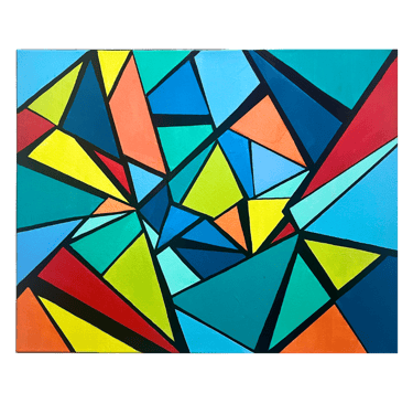 Colorful Abstract with triangles - art by Frankie Cervantes