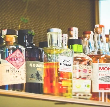 Alcohol bottles