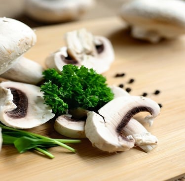 Mushrooms on the table