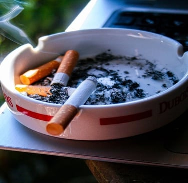 Cigarette and Ashtray