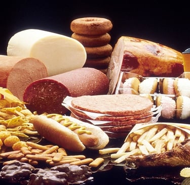 Hot dogs, cheese, and other bakery products