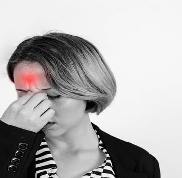 A Girl having headache