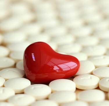 Heart between the tablets
