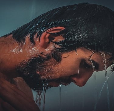 Man Bathing