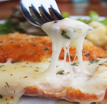 Melted Cheese on Chicken steak